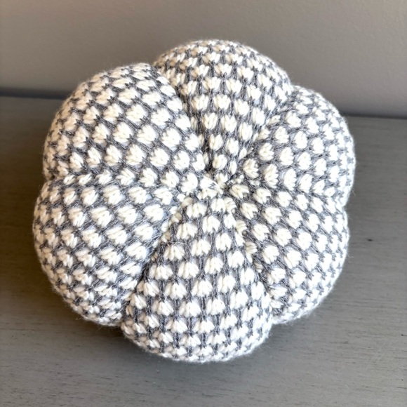 Holiday Halloween Fall Decorative Fabric Pumpkins Set of 3 Gray, White, Cream - Picture 16 of 16